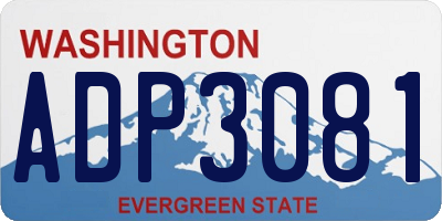 WA license plate ADP3081