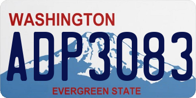 WA license plate ADP3083