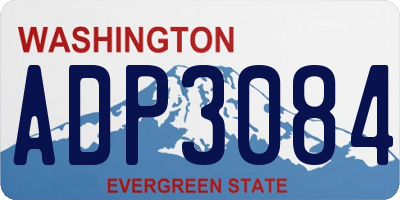 WA license plate ADP3084