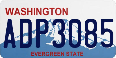 WA license plate ADP3085
