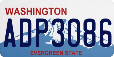 WA license plate ADP3086