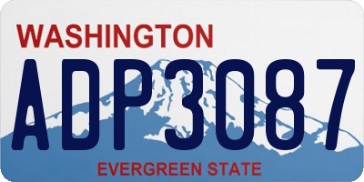 WA license plate ADP3087