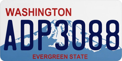 WA license plate ADP3088