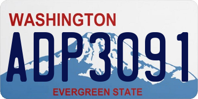 WA license plate ADP3091