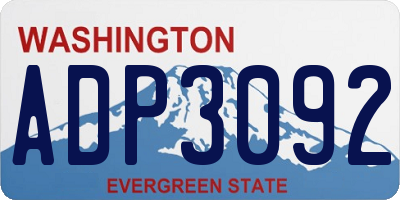 WA license plate ADP3092