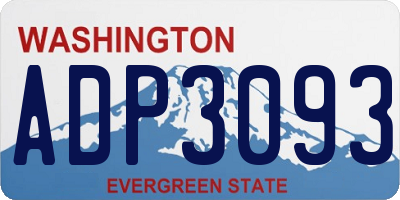 WA license plate ADP3093
