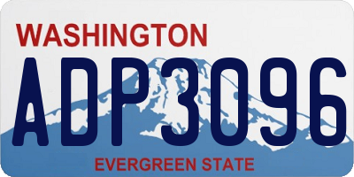 WA license plate ADP3096