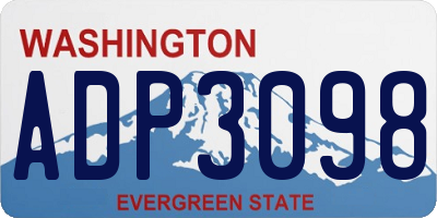 WA license plate ADP3098