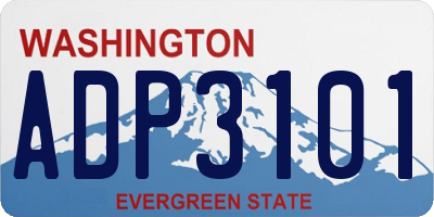WA license plate ADP3101