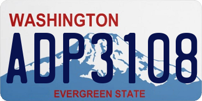WA license plate ADP3108