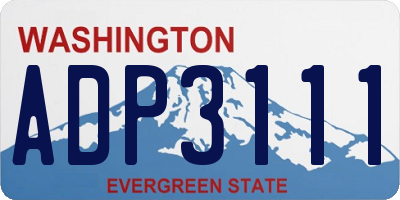 WA license plate ADP3111