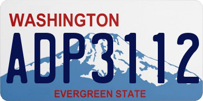 WA license plate ADP3112