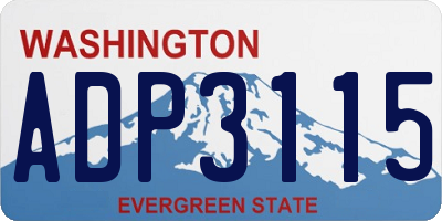 WA license plate ADP3115