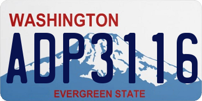 WA license plate ADP3116