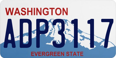 WA license plate ADP3117