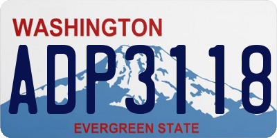 WA license plate ADP3118