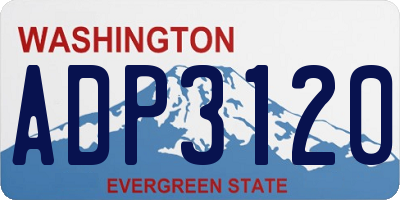 WA license plate ADP3120