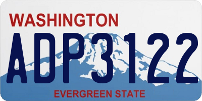 WA license plate ADP3122