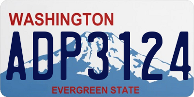 WA license plate ADP3124