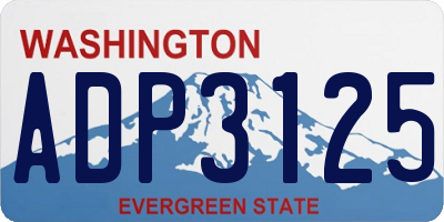 WA license plate ADP3125