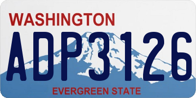 WA license plate ADP3126