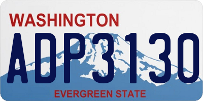 WA license plate ADP3130
