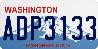 WA license plate ADP3133