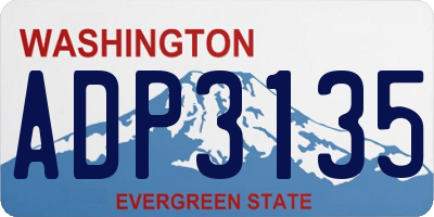 WA license plate ADP3135