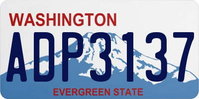 WA license plate ADP3137