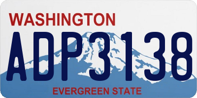 WA license plate ADP3138