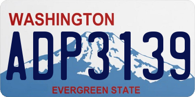 WA license plate ADP3139