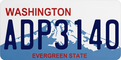 WA license plate ADP3140