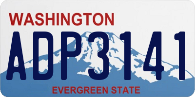 WA license plate ADP3141