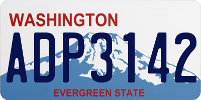 WA license plate ADP3142