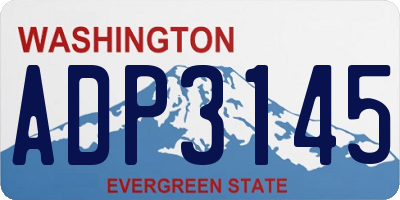 WA license plate ADP3145