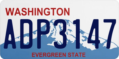 WA license plate ADP3147