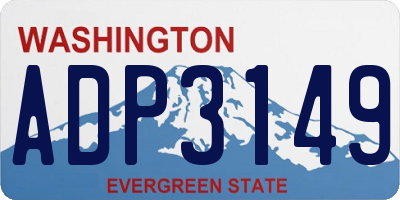 WA license plate ADP3149