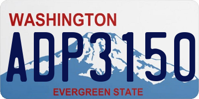 WA license plate ADP3150