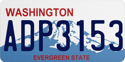 WA license plate ADP3153