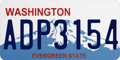 WA license plate ADP3154
