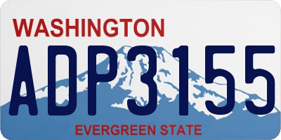 WA license plate ADP3155