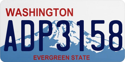 WA license plate ADP3158