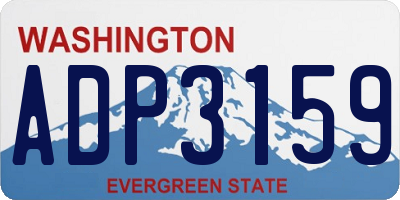 WA license plate ADP3159