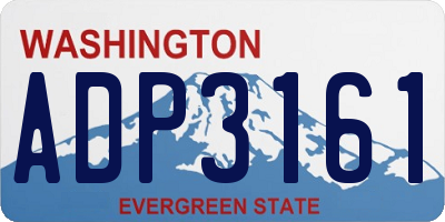 WA license plate ADP3161