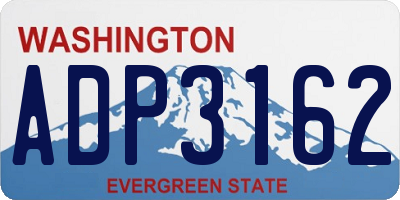 WA license plate ADP3162