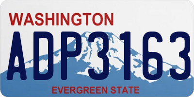 WA license plate ADP3163