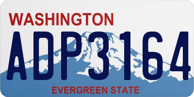 WA license plate ADP3164