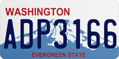 WA license plate ADP3166