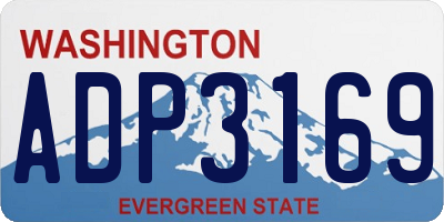 WA license plate ADP3169