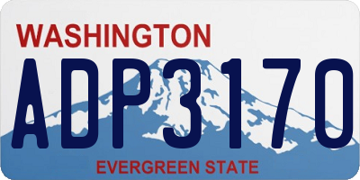 WA license plate ADP3170